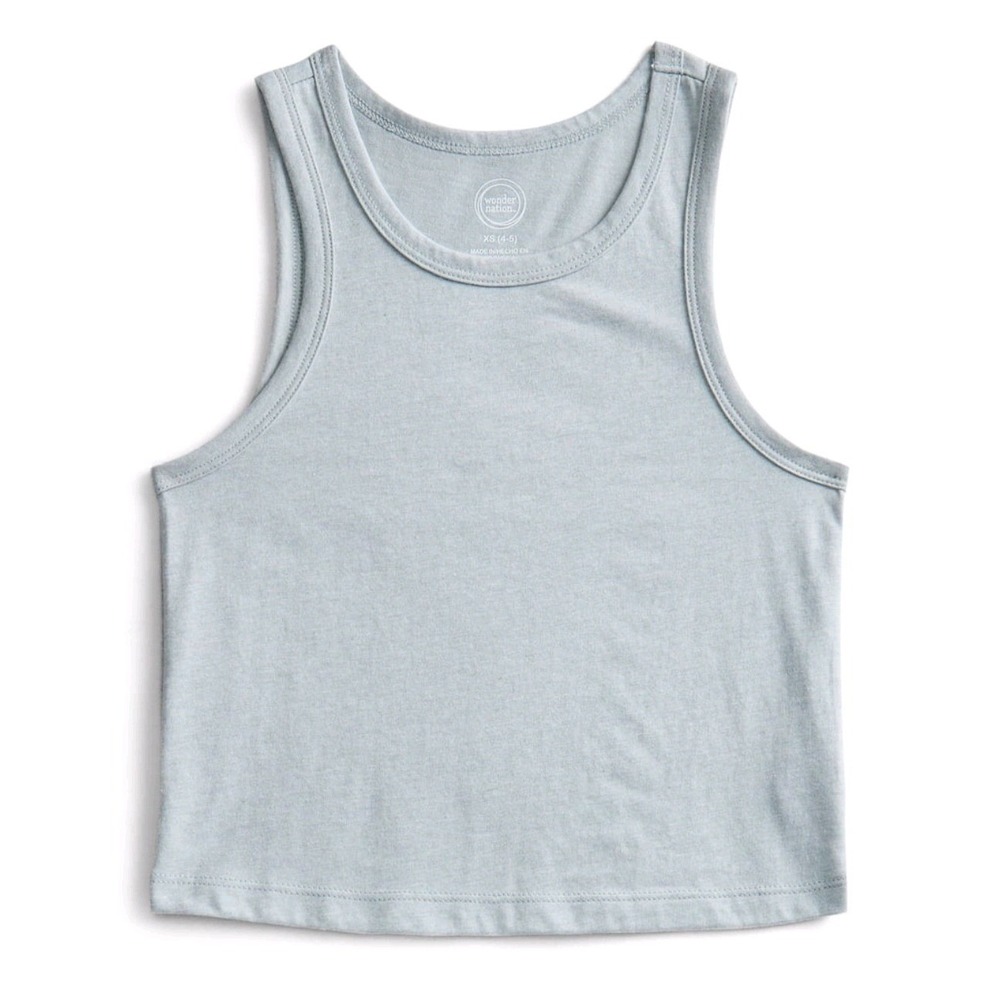 Kids boys wonder nation tank top size XS (4-5) Husky color light gray heather